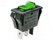 Выключатель OFF-ON RWB-413-B (KCD3-101) neon 15A/250V 3c -зеленый-