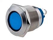 Индикатор M22 LED 3-36V (GQ22SF) антивандальный IP67 -синий-